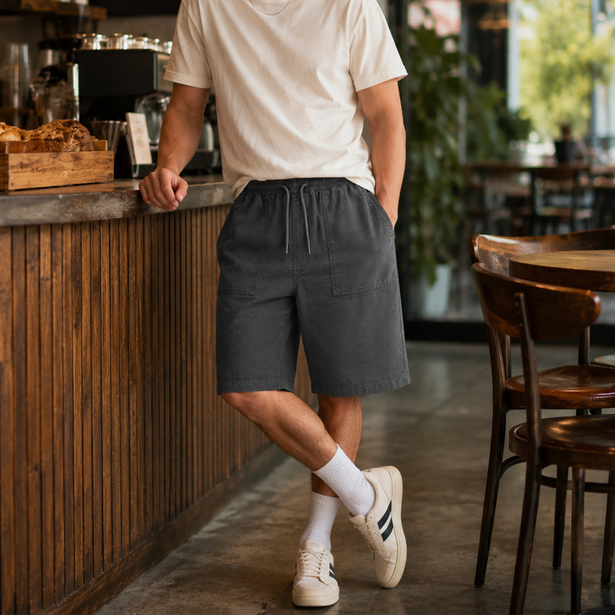 Jack | Relaxed Drawstring 3/4 Length Shorts