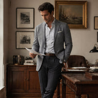 Malachi | Single Breasted Slim Fit Linen Blend Blazer