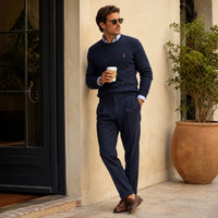 Julian | Slim Fit Pleated Tailored Dress Trousers