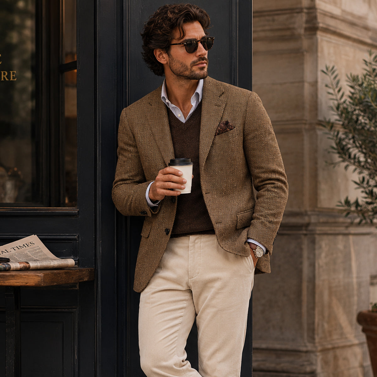 Theodore | Wool Herringbone Tweed Blazer