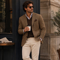 Theodore | Wool Herringbone Tweed Blazer