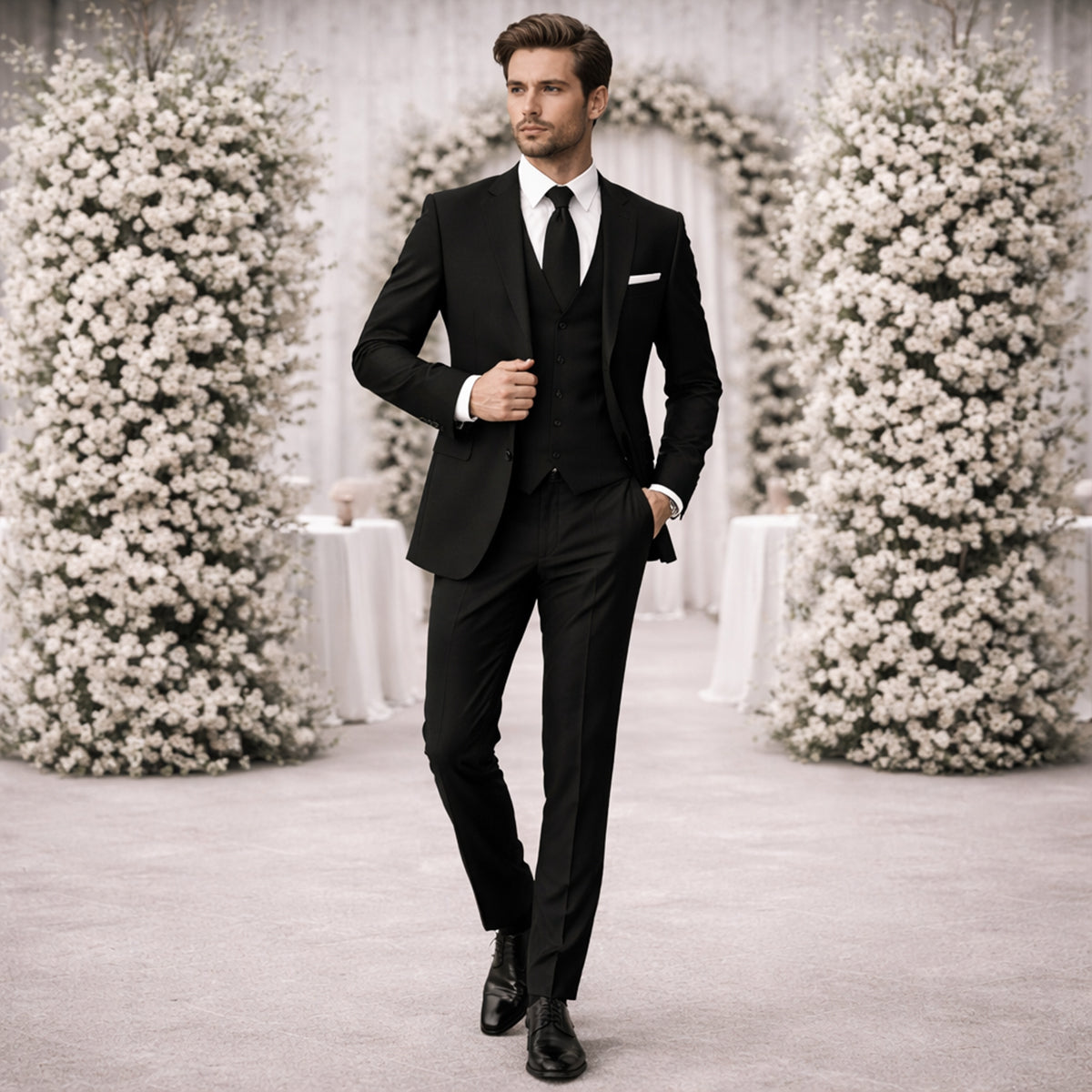 Michael 3 piece suit Black