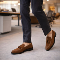 Nicholas | Men's Suede Tassel Loafers