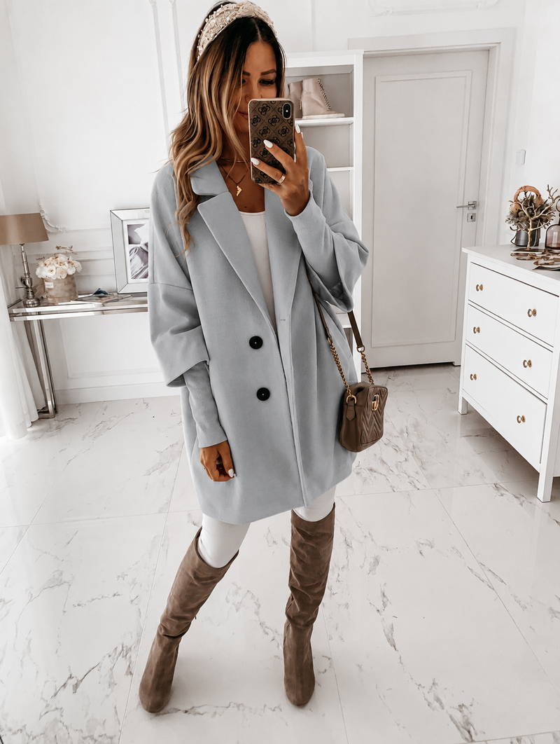 Sidonie oversized coat in Grey