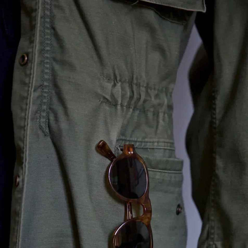 Colm | Men's Military Field Jacket in Green and Black