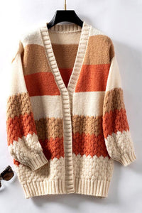 Severine striped cardigan in Orange