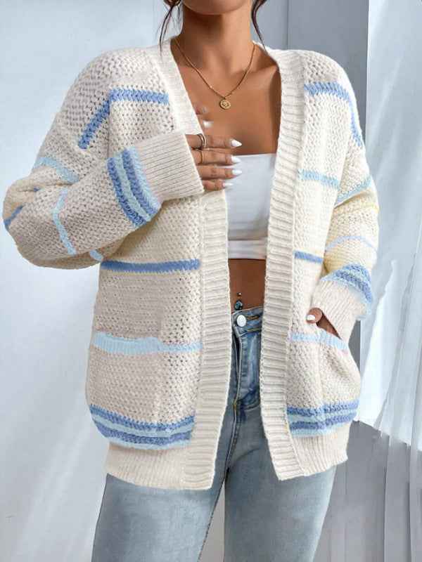 Hedwig | Women's Oversized Striped Cardigan