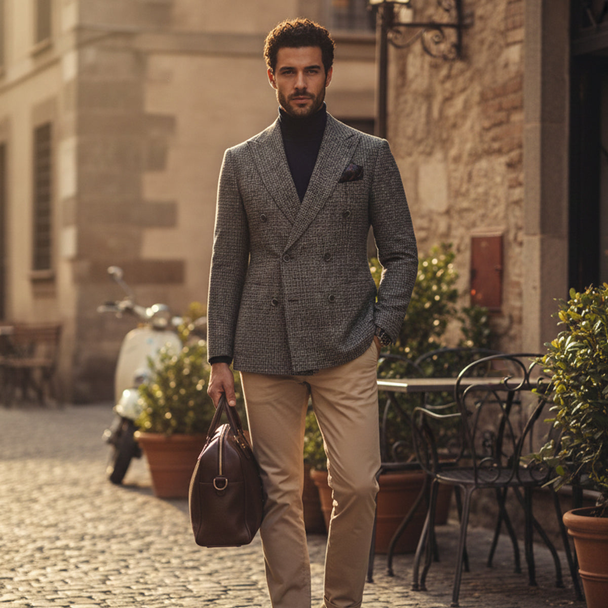 Luther | Checked Double Breasted Plaid Blazer Jacket