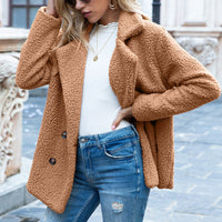 Honora double-breasted jacket in Brown