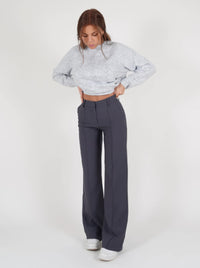 Annabel wide leg trousers in Grey
