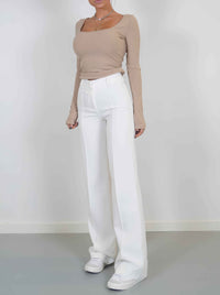 Annabel | Women's High-Waisted Wide Leg Trousers