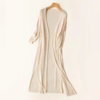 Galatea long duster cardigan in Apricot
