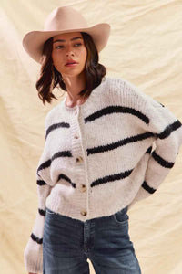 Etoile | Women's White Oversized Knit Cardigan