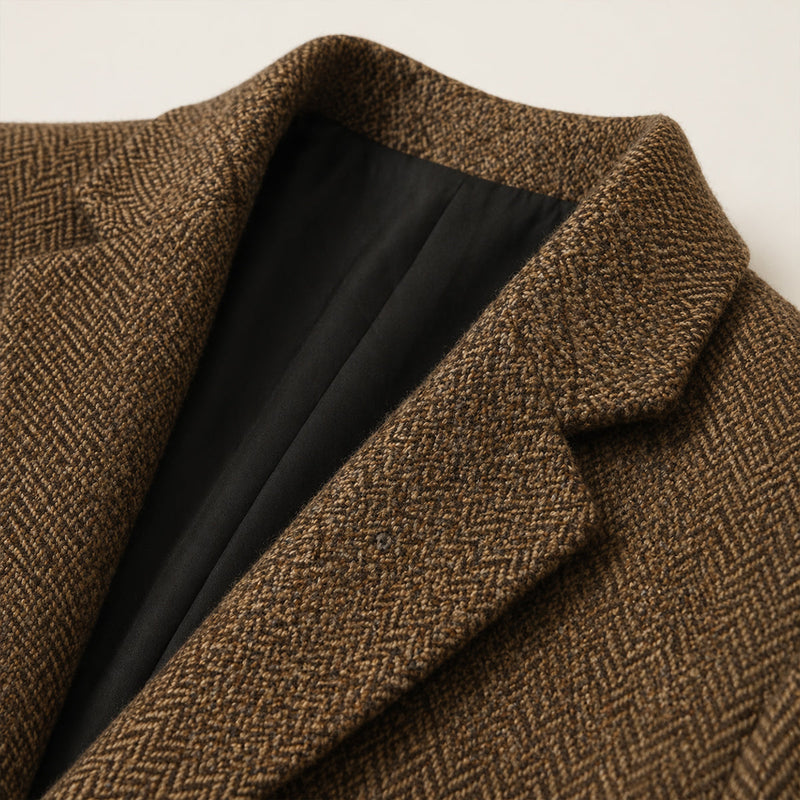 Manfred | Classic Herringbone Wool Blend Blazer