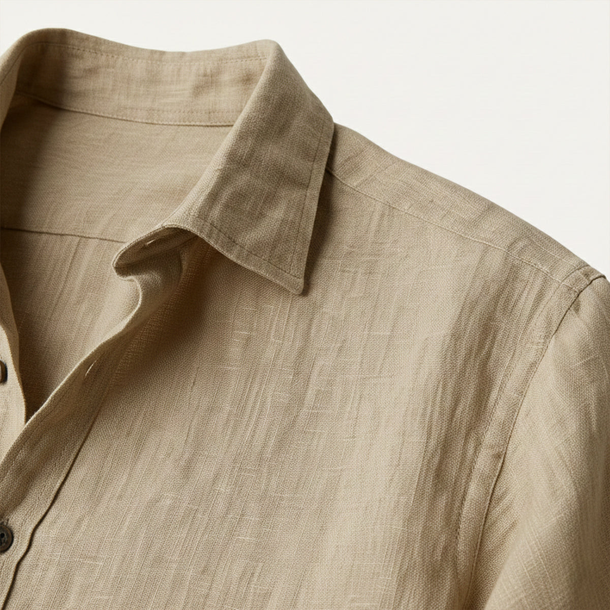 Brindley linen shirt detail view two