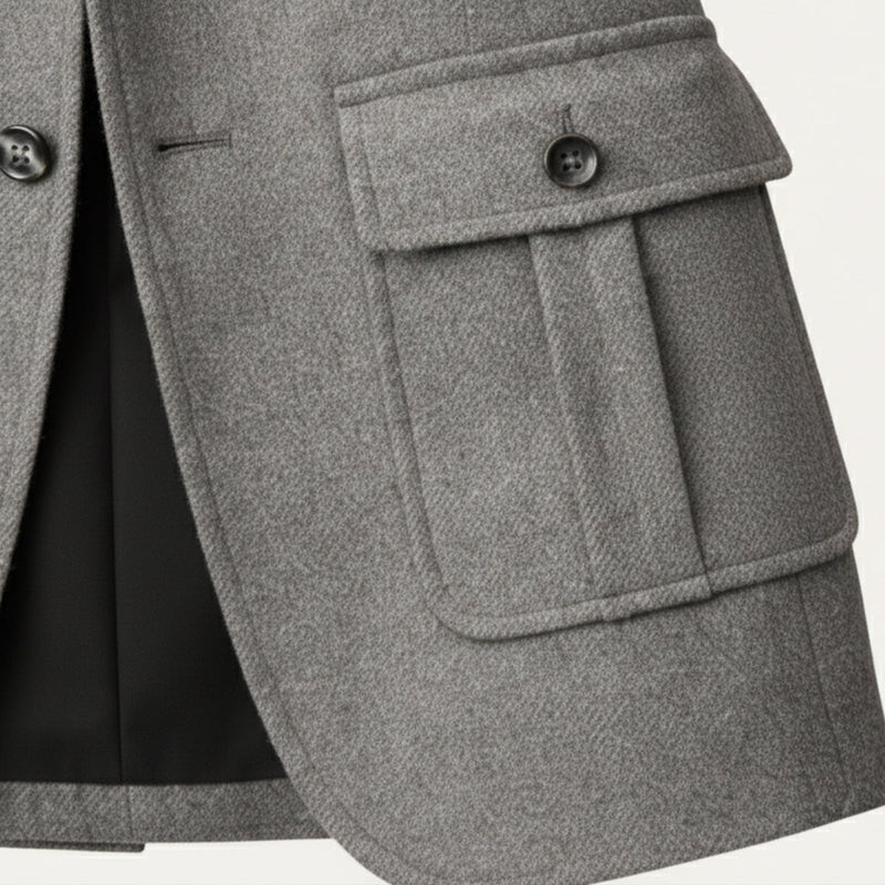 Lorenzo | Multi Pocket Tailored Tweed Blazer