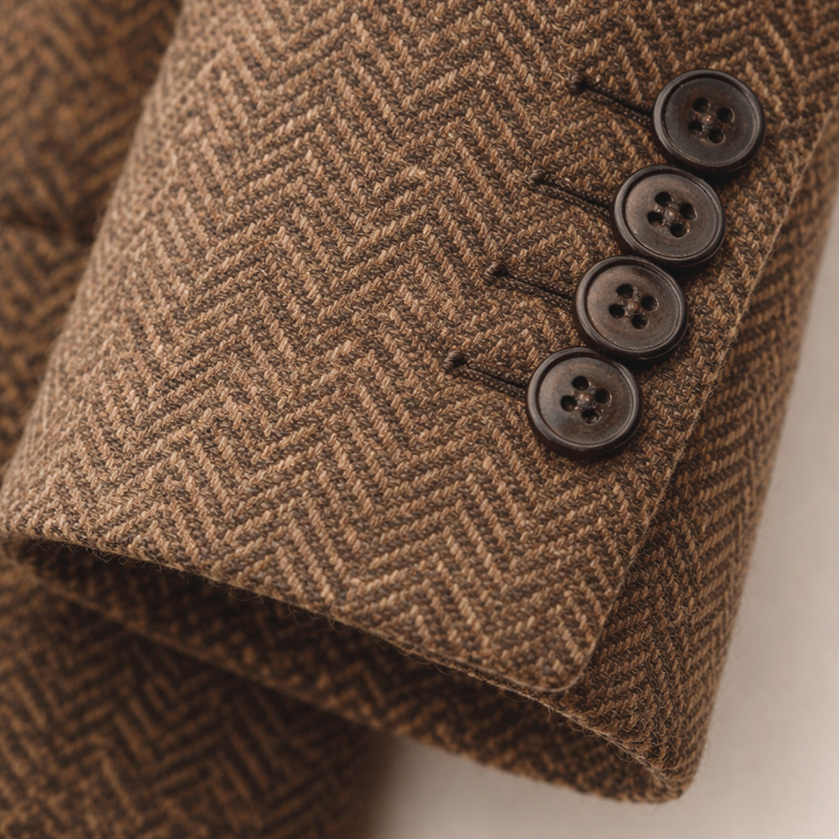 Ludovic | Single Breasted Wool Herringbone Tweed Blazer