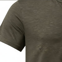 Henry | Cotton Henley Short Sleeve T-Shirt