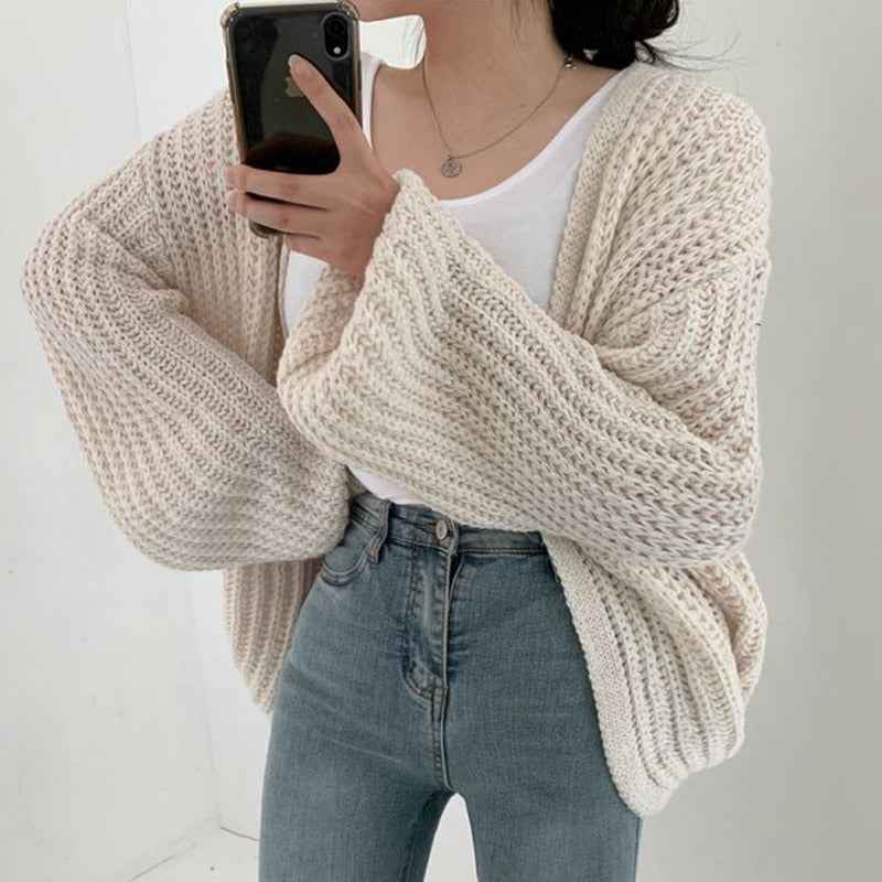 Eponine | Women's Oversized Open Front Cardigan Chunky Knit