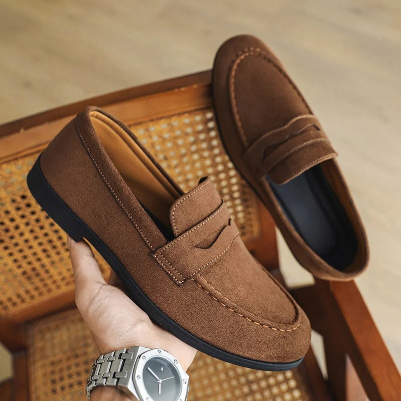 Benjamin | Men's Suede Moccasin Slip On Loafers