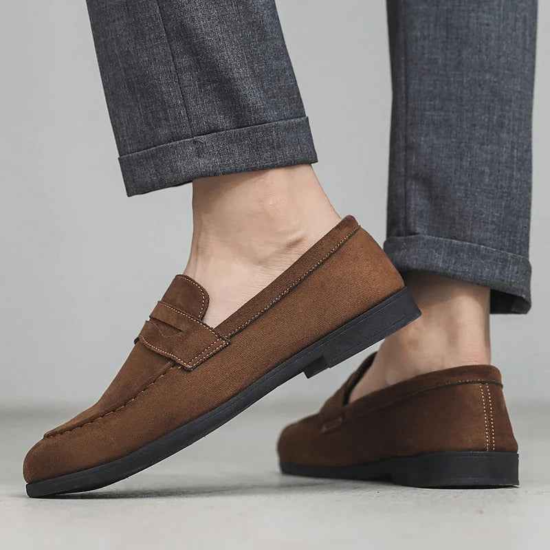 Benjamin | Men's Suede Moccasin Slip On Loafers