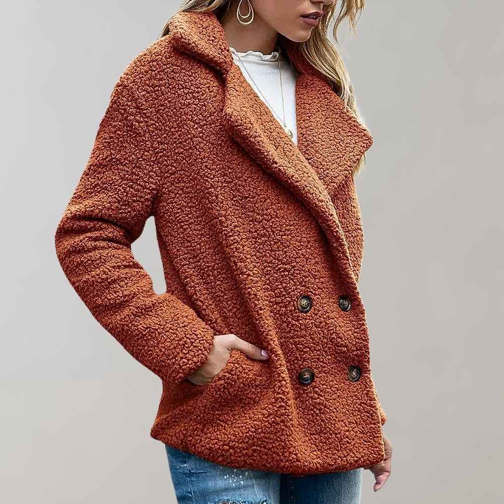 Dianthe | Women's Double Breasted Relaxed Fit Lapel Jacket