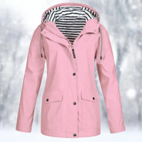 Leonora hooded raincoat in Pink