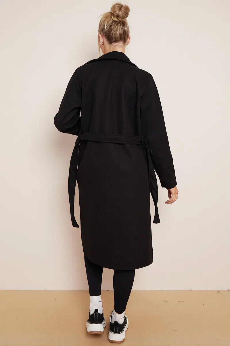 Euphemia double breasted long coat additional view 8