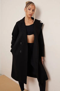 Euphemia double breasted long coat additional view 7
