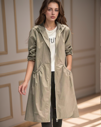 Roxane | Women's Longline Hooded Jacket A-Line Zip-Up