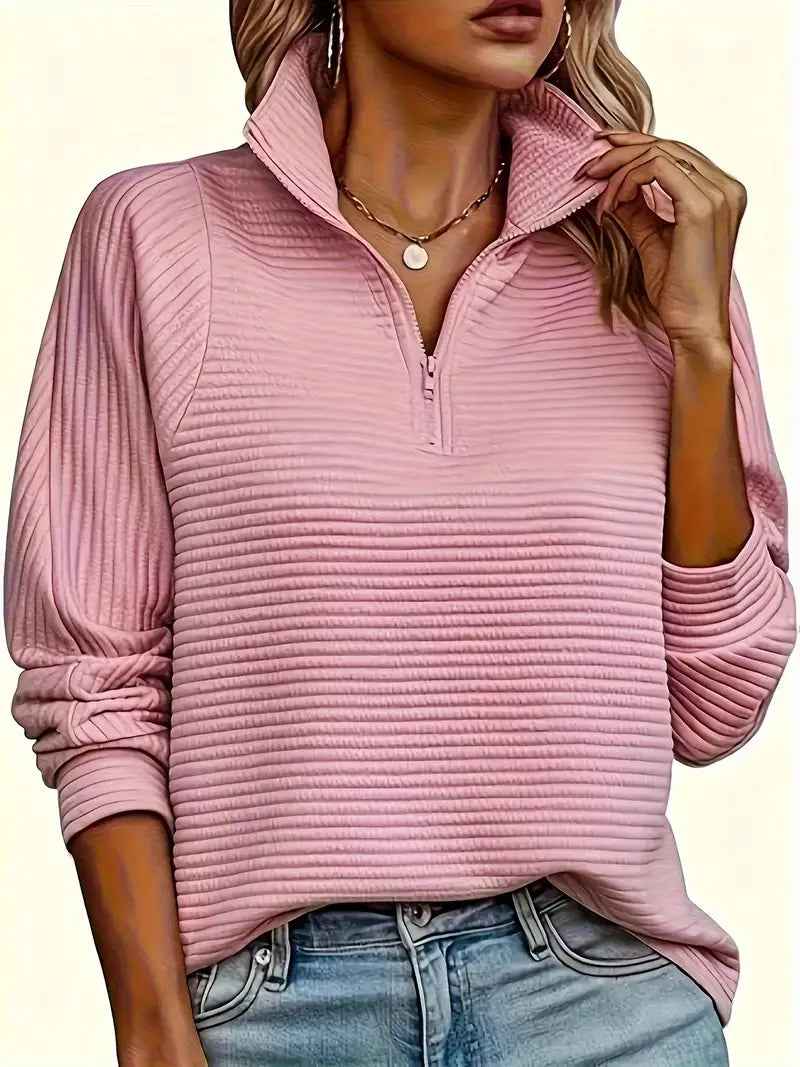 Seraphina | Women's Half Zip Funnel Neck Jumper