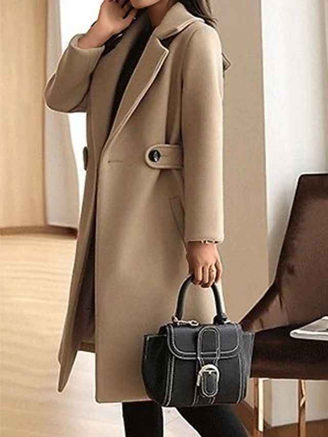 Guinevere | Women's Belted Long Coat Button Front