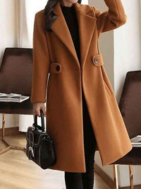 Guinevere | Women's Belted Long Coat Button Front