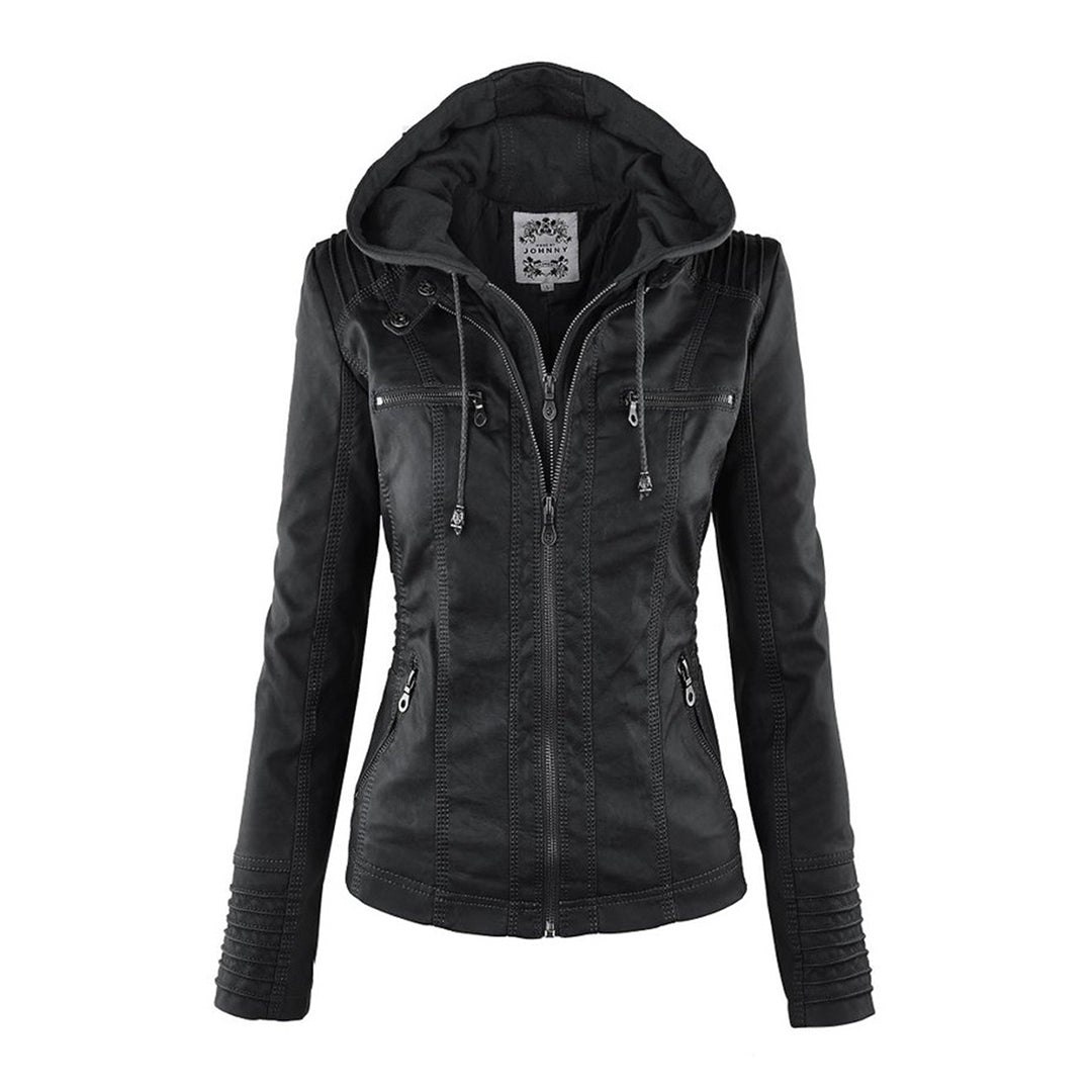 Agatha fitted hooded jacket in Black