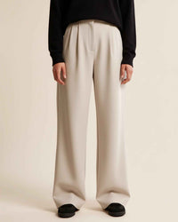 Jolanda | Women's High-Waisted Pleated Wide Leg Trousers