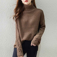 Ligeia | Women's Turtleneck Textured Knit Jumper