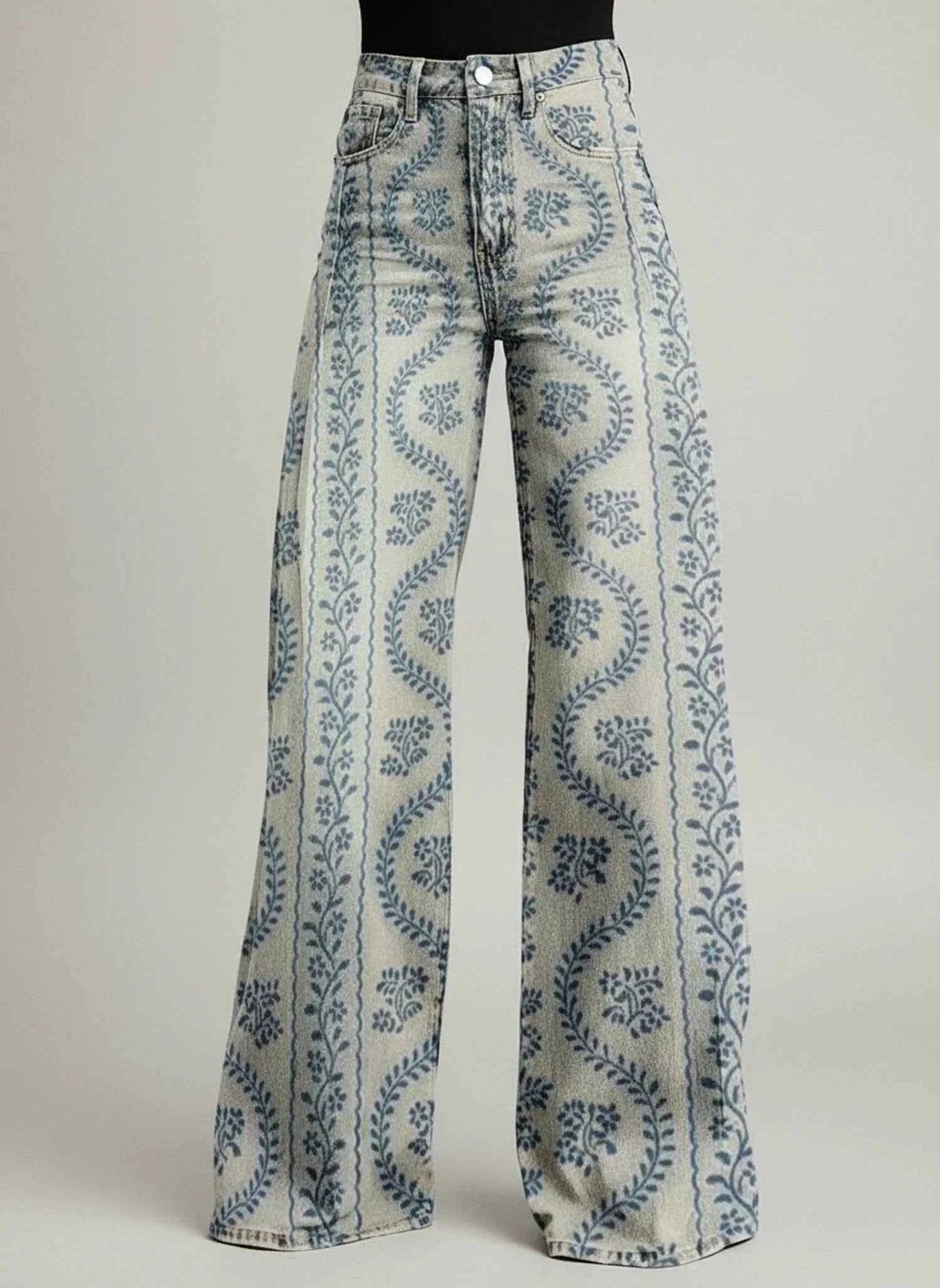 Winnie jeans in Blue Patterned