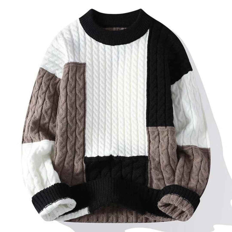 Roderick | Men's Colour Block Crew Neck Jumper