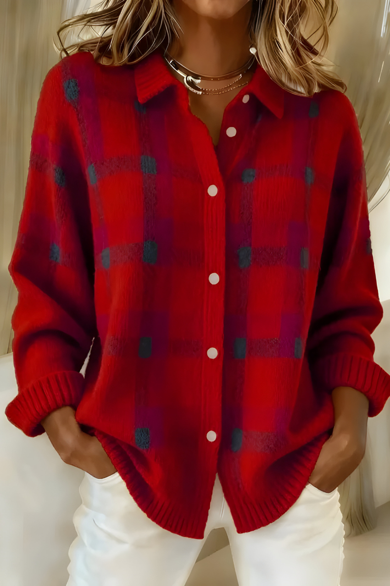 Edwina cardigan in Red