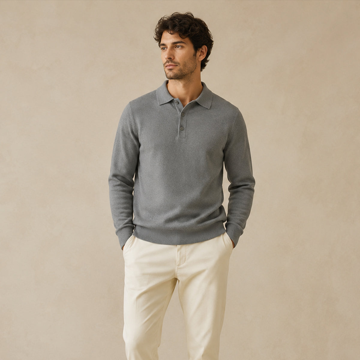 Florian | Cashmere Polo Shirt with Refined Collar