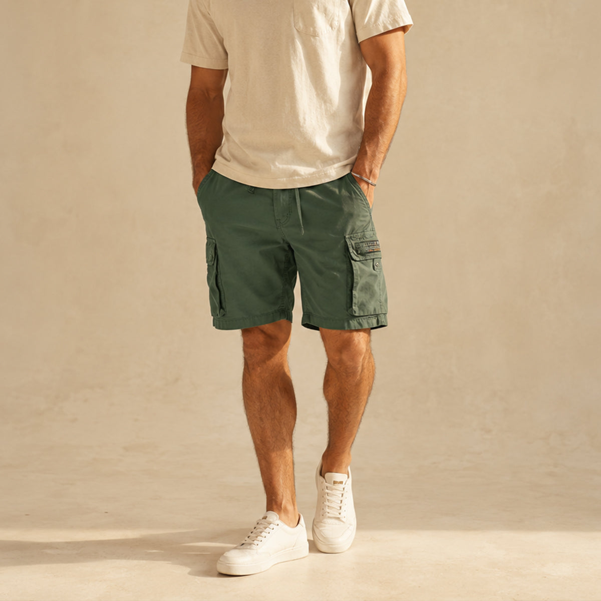 Javier | Men's Lightweight Cotton Cargo Shorts