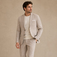 Malachi | Single Breasted Slim Fit Linen Blend Blazer