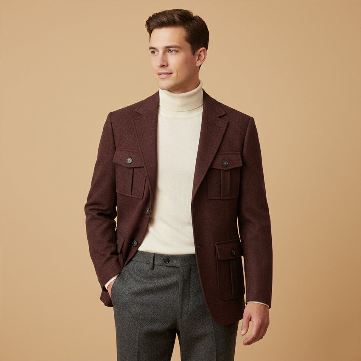 Lorenzo | Multi Pocket Tailored Tweed Blazer