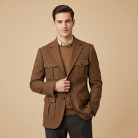 Lorenzo | Multi Pocket Tailored Tweed Blazer