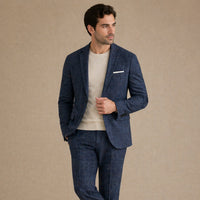 Malachi | Single Breasted Slim Fit Linen Blend Blazer