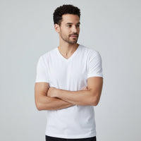 Leo | Men's V Neck Slim Fit Cotton T-Shirt