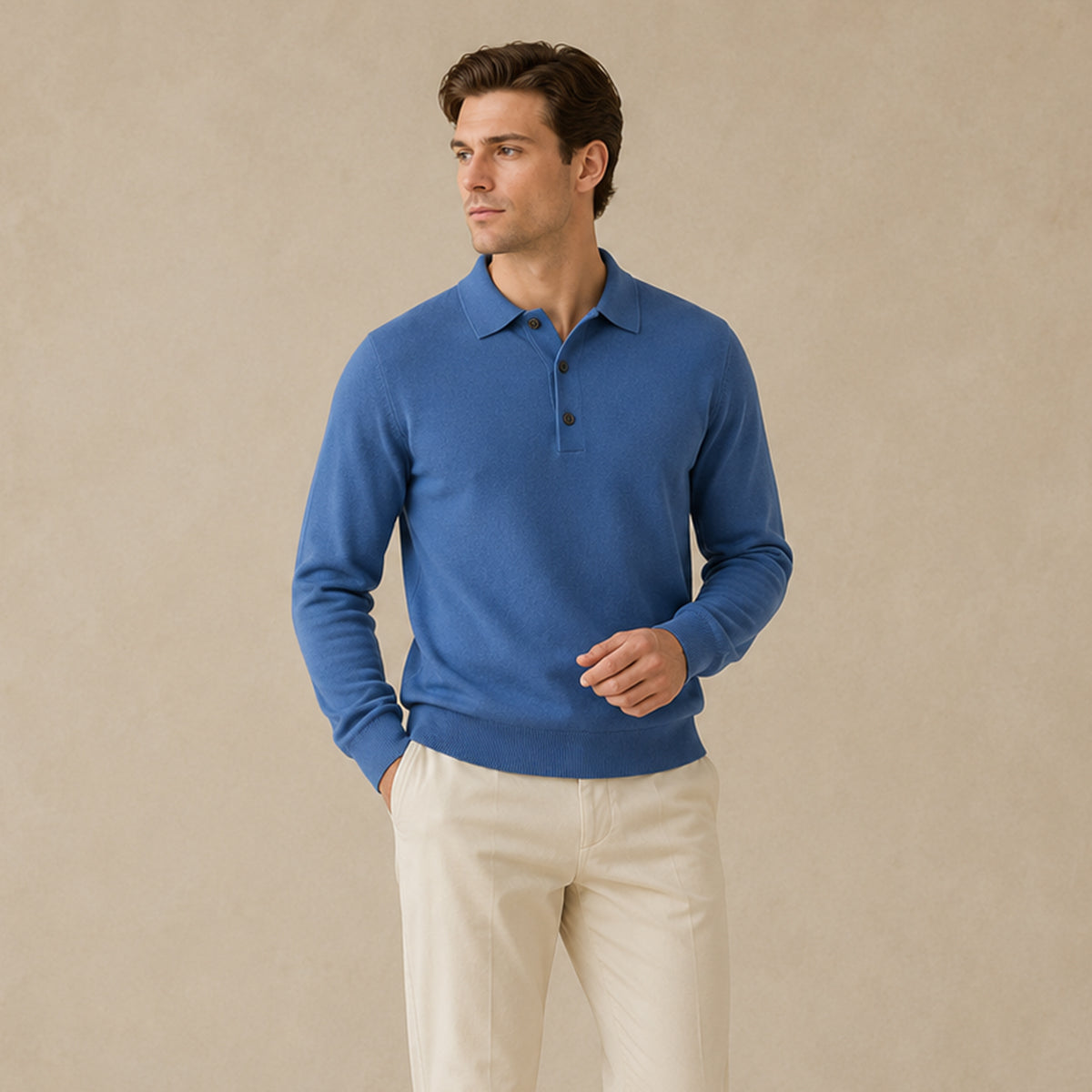 Florian | Cashmere Polo Shirt with Refined Collar