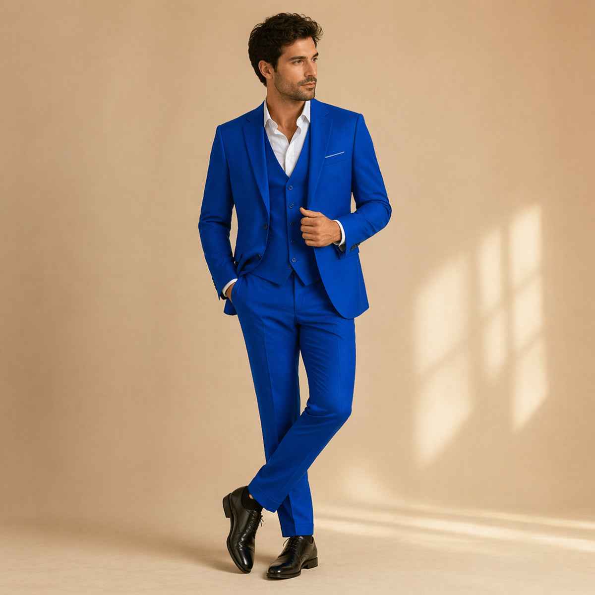 Abram | Men's Slim Fit 3 Piece Business Suit with Jacket, Vest and Trousers