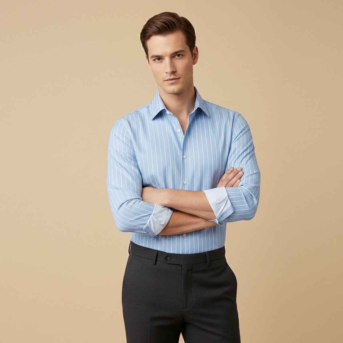 Ellis button-up shirt in Light Blue