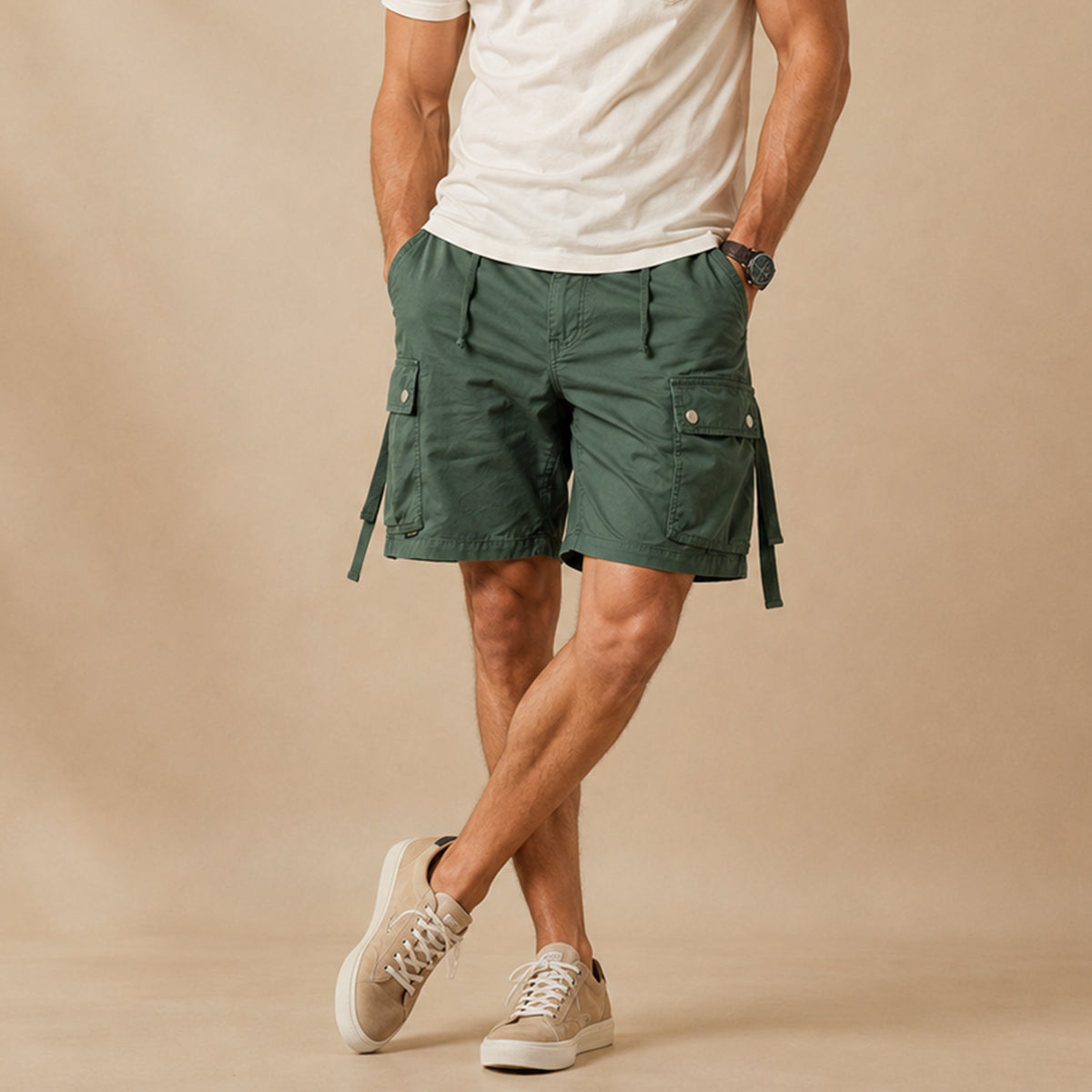 Isaiah cargo shorts Green